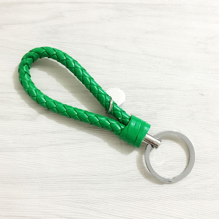 Wholesale Creative leather woven leather rope keychain, car keychain, gift
