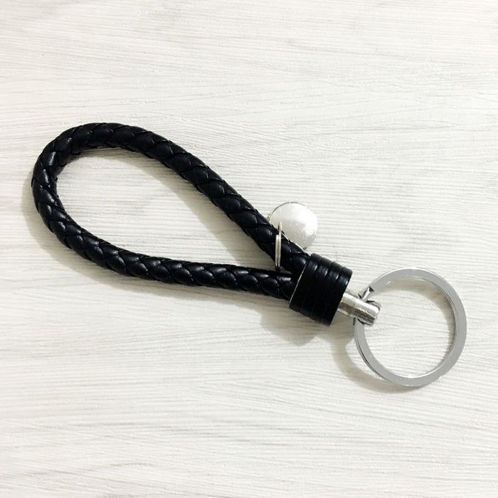Wholesale Creative leather woven leather rope keychain, car keychain, gift