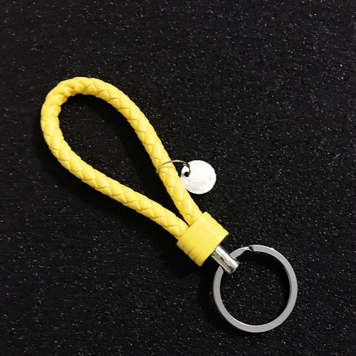Wholesale Creative leather woven leather rope keychain, car keychain, gift