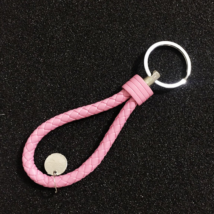 Wholesale Creative leather woven leather rope keychain, car keychain, gift