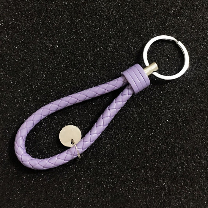 Wholesale Creative leather woven leather rope keychain, car keychain, gift