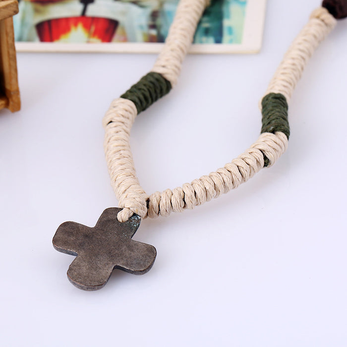 Wholesale Wholesale of trendy accessories, retro alloy cross necklace