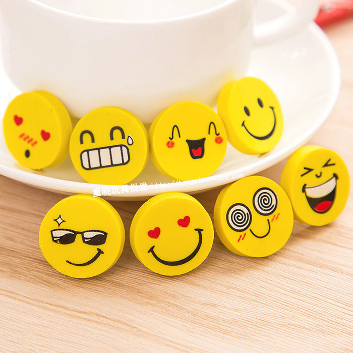 Wholesale Children's Smiling Face Eraser Creative Cartoon Cute Expression Eraser