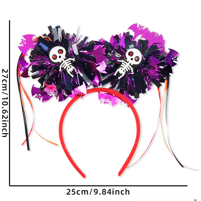 Wholesale Halloween Color Stripe Tassel Plastic Headband JDC-HD-ZHHAO005