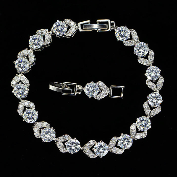 Wholesale White crystal bracelet with diamonds for women,  wholesale jewelry