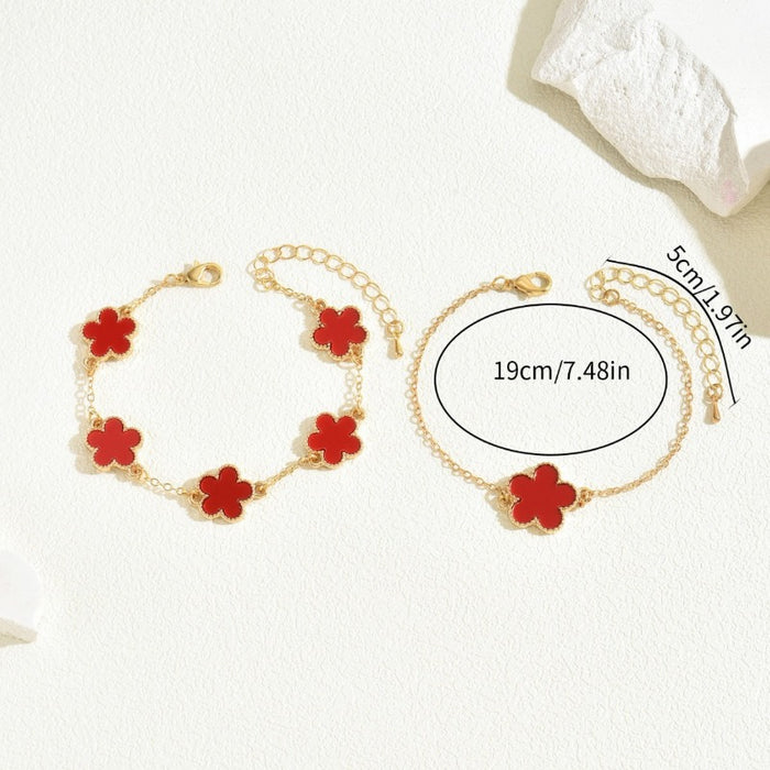 Wholesale Plum Blossom Flower Design Oil Drop Bracelet JDC-BT-Bais004