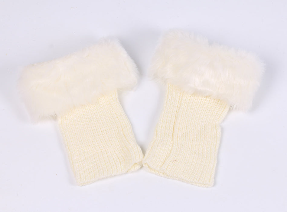 Wholesale Knitted Fur Leg Covers Cotton Socks JDC-SK-XQ041