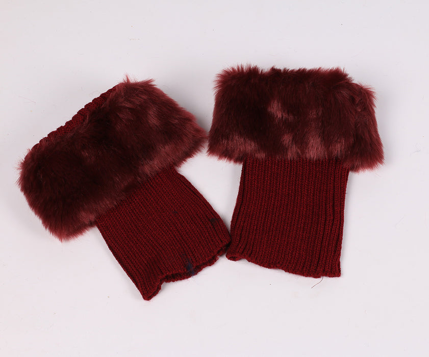 Wholesale Knitted Fur Leg Covers Cotton Socks JDC-SK-XQ041