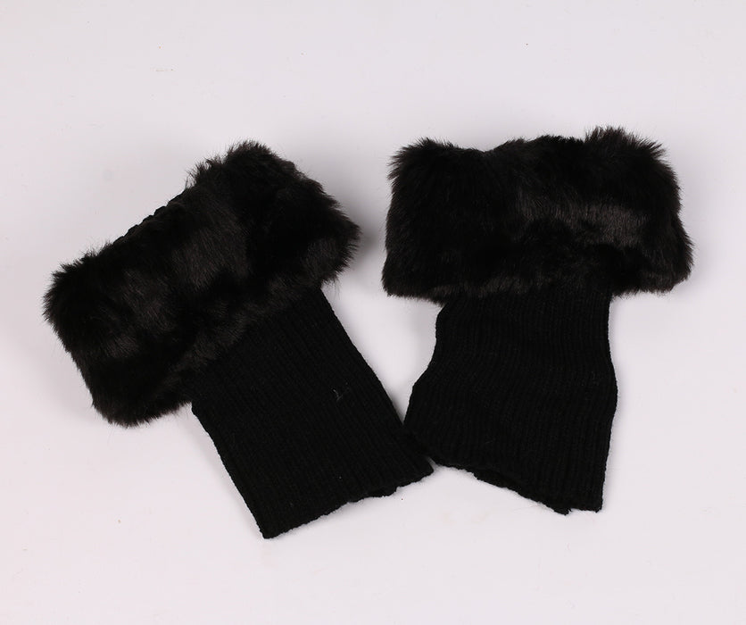 Wholesale Knitted Fur Leg Covers Cotton Socks JDC-SK-XQ041