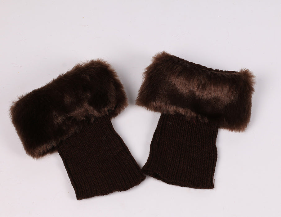 Wholesale Knitted Fur Leg Covers Cotton Socks JDC-SK-XQ041