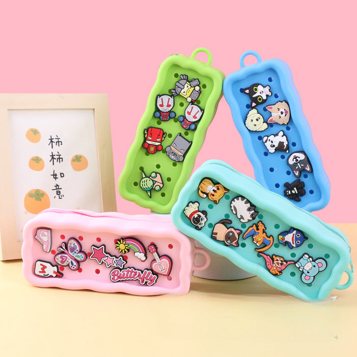 Wholesale 5pcs DIY Silicone Hole Pencil Case JDC-PC-ShengTian001