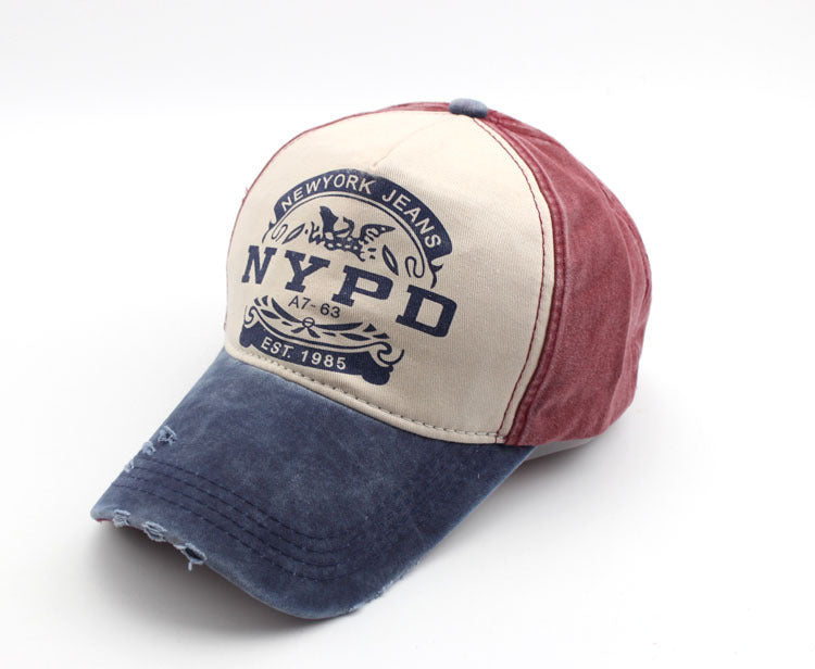 Wholesale Washed denim tongue hats for men and women, used baseball caps