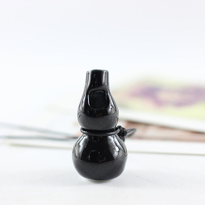 Wholesale Hulu whistle three-dimensional small whistle necklace small pendant ceramic whistle sweater chain necklace pendant