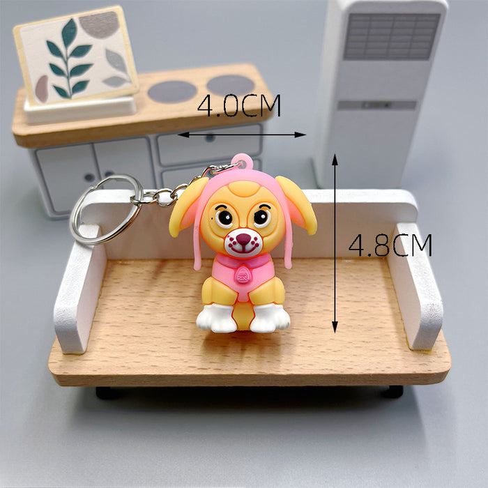 Wholesale Cartoon Cute Puppy PVC Soft Glue Keychains JDC-KC-Wenma003