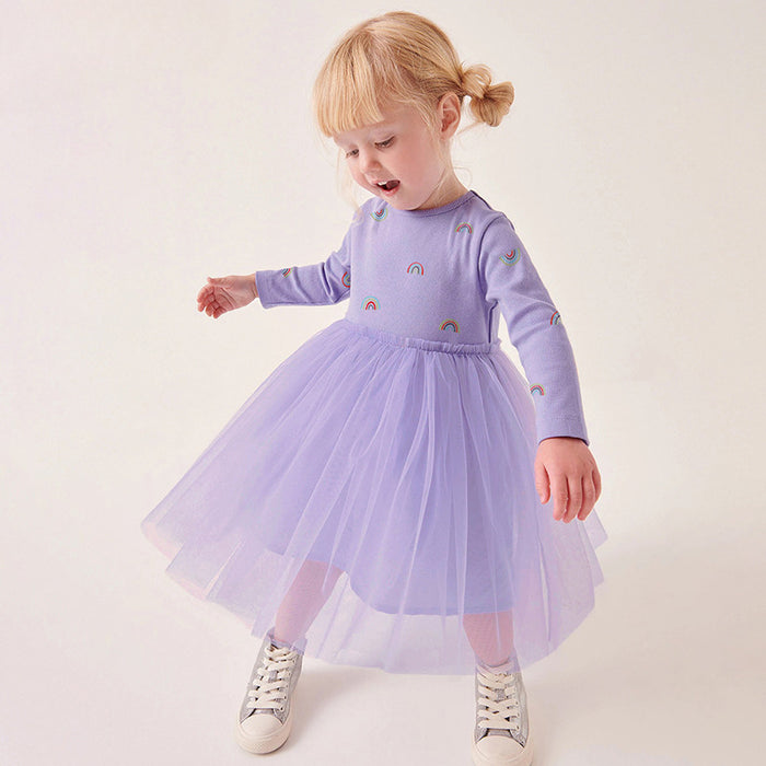 Wholesale Long Sleeve Mesh Cute Children's Dress JDC-CTS-BST017