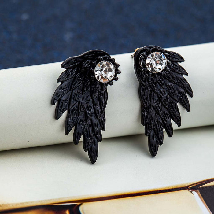 Wholesale Earrings Alloy Retro Stereo Angel Wings MOQ≥2 JDC-ES-HaoBiao021