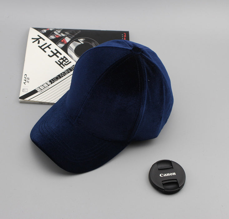 Wholesale Street shooting baseball cap outdoor men's and women's new gold velvet baseball cap