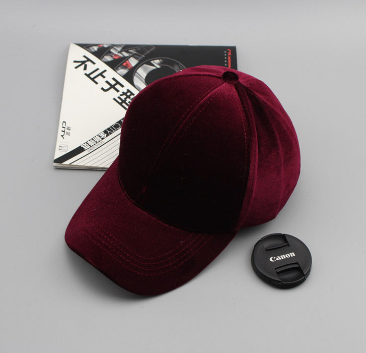 Wholesale Street shooting baseball cap outdoor men's and women's new gold velvet baseball cap
