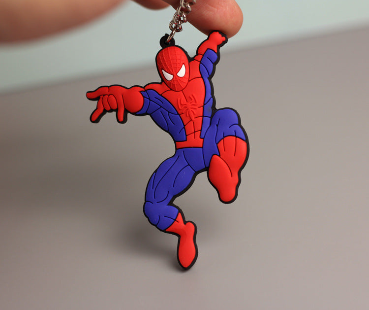 Wholesale  Q version double-sided flexible glue keychain bag pendant