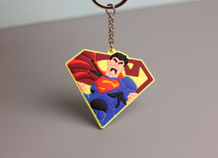 Wholesale   double-sided soft rubber keychain Cartoon keychain   luggage pendant