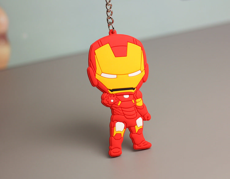 Wholesale  Q version double-sided flexible glue keychain bag pendant