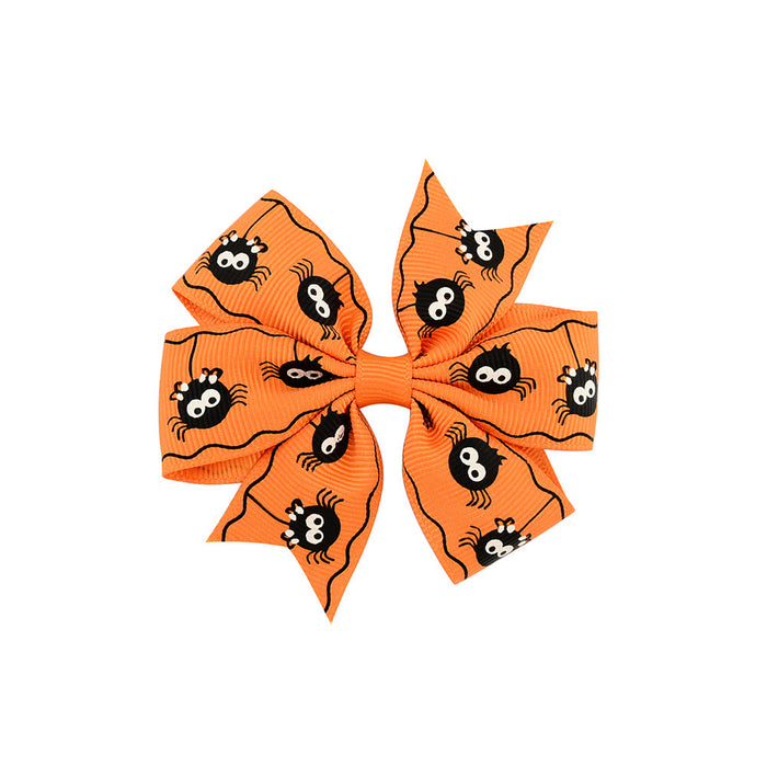 Wholesale Halloween Polyester Fabric Bow Hair Clip Set JDC-HC-Xiane021