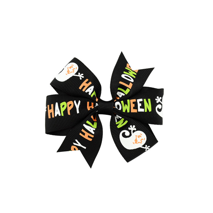 Wholesale Halloween Polyester Fabric Bow Hair Clip Set JDC-HC-Xiane021