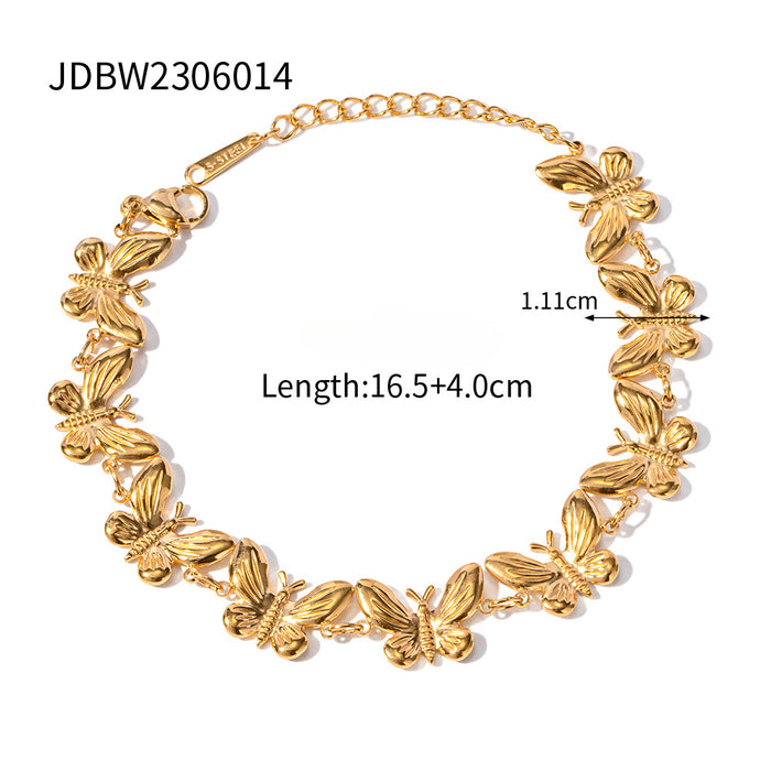 Wholesale Stainless Steel Butterfly Bracelets JDC-BT-Wanx001