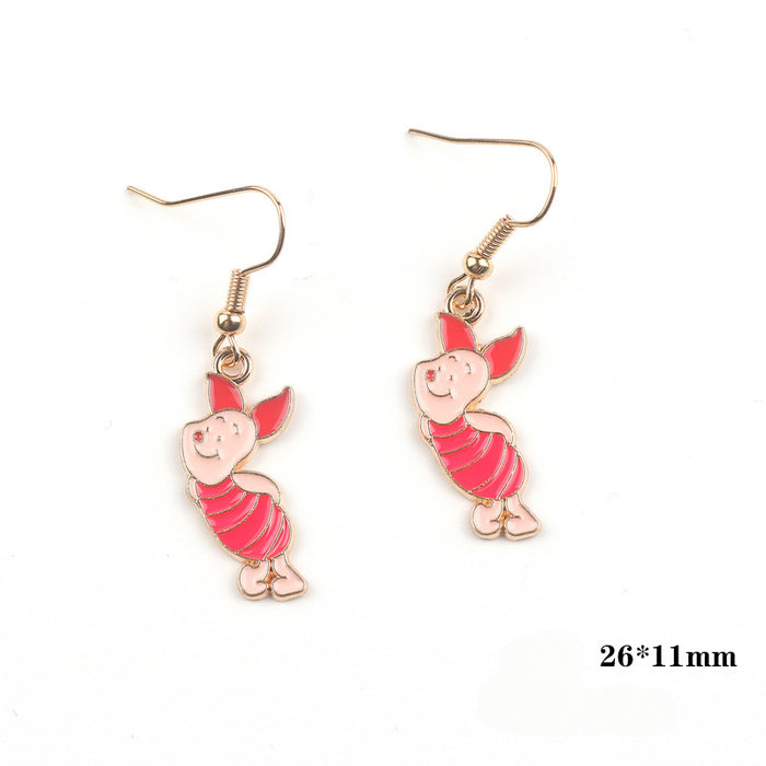 Wholesale Cartoon Alloy Pendant Earrings JDC-ES-FuYu005