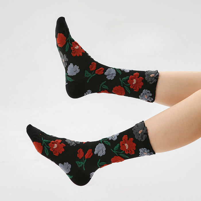 Wholesale Retro Style Cotton Middle Socks JDC-SK-Xinz006