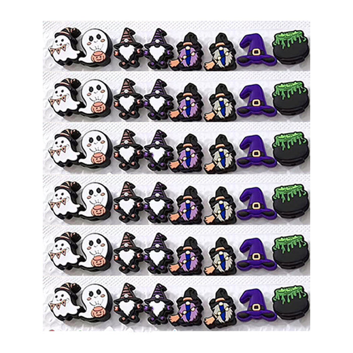 Wholesale 10pcs/20pcs Halloween Ghost Witch Hat Silicone Focal Beads JDC-BDS-NaiSi001