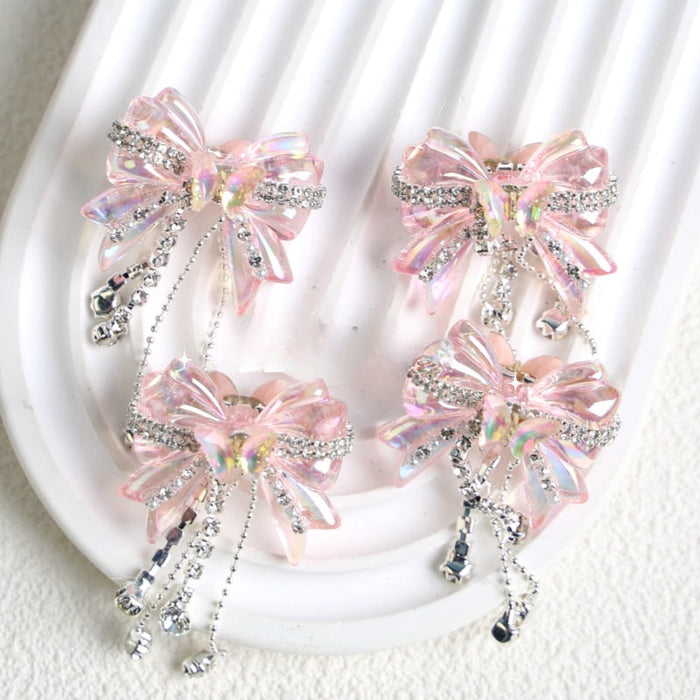 Wholesale Crystal Butterfly Shiny Tassel Loose Beads JDC-BDS-NYX022