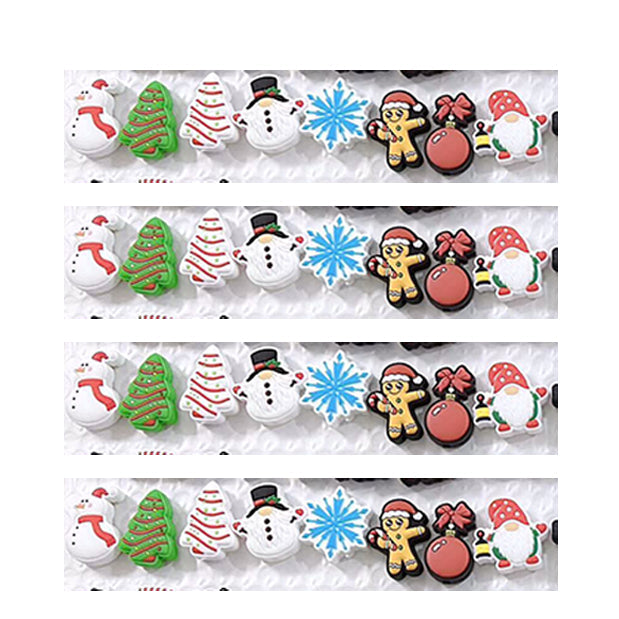 Wholesale 10pcs/20pcs Christmas Snowman Silicone Focal Beads JDC-BDS-NaiSi003