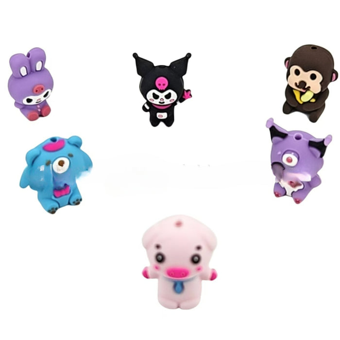 Wholesale 40pcs 3D Cartoon DIY Focal Beads JDC-BDS-HongZhou030