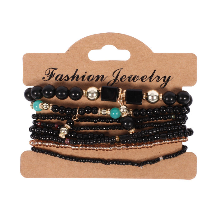 Wholesale 8 Pieces/set Bohemian Rice Bead Bracelet JDC-BT-Xiny065