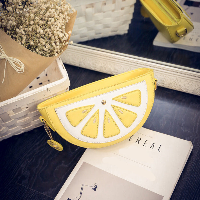 Wholesale Chic Watermelon-Shaped PU Crossbody Bag Small Oval Shoulder Bag for Resale