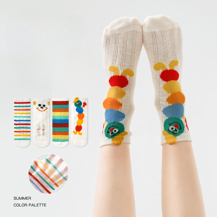 Wholesale Autumn and Winter Mesh Breathable Baby Sports Socks and Children's Socks JDC-SK-SL003