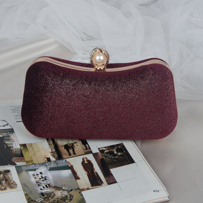 Wholesale Vintage Velvet Gold Stamping Evening Bag Clutch JDC-HB-YiX010