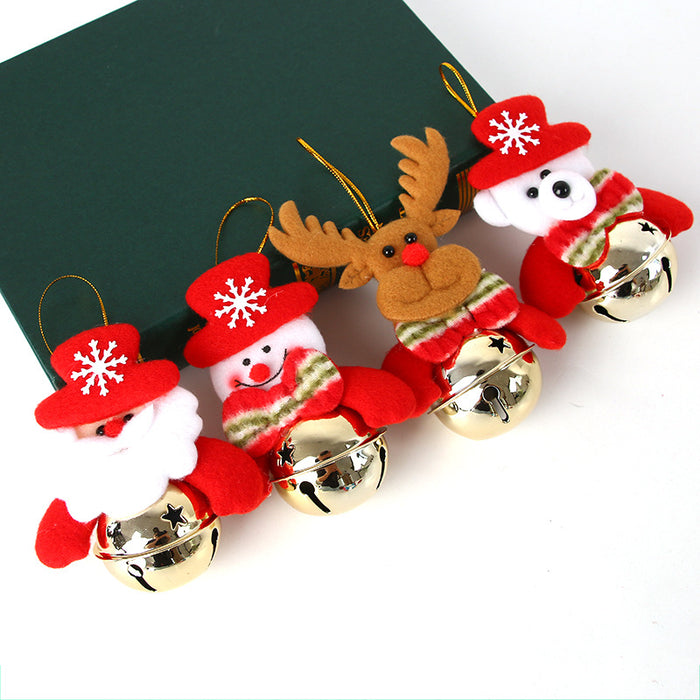 Wholesale Christmas decorations Christmas tree small pendant old man doll holding bells Christmas holiday decorations small gifts