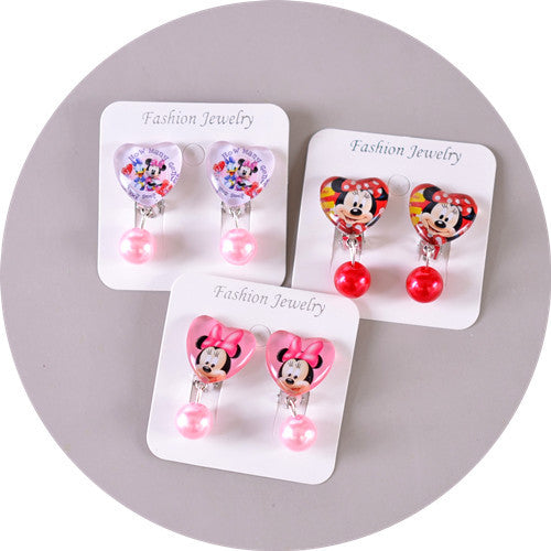 Wholesale children' s  Princess Crystal Pendant Earrings
