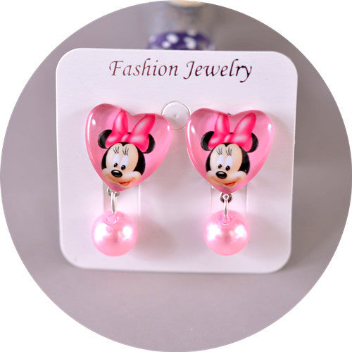 Wholesale children' s  Princess Crystal Pendant Earrings