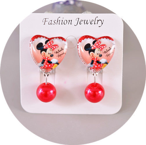 Wholesale children' s  Princess Crystal Pendant Earrings