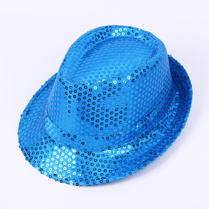 Wholesale Adult Hats Performance Sequined Hats Stage Dance Children's Hats Children's Day Hats Parent-child Hats JDC-FH-DG006