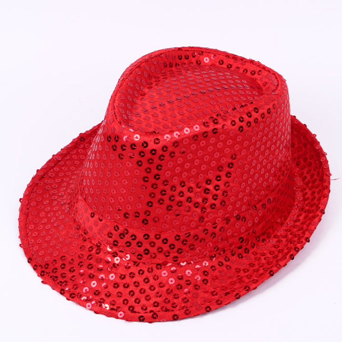 Wholesale Adult Hats Performance Sequined Hats Stage Dance Children's Hats Children's Day Hats Parent-child Hats JDC-FH-DG006