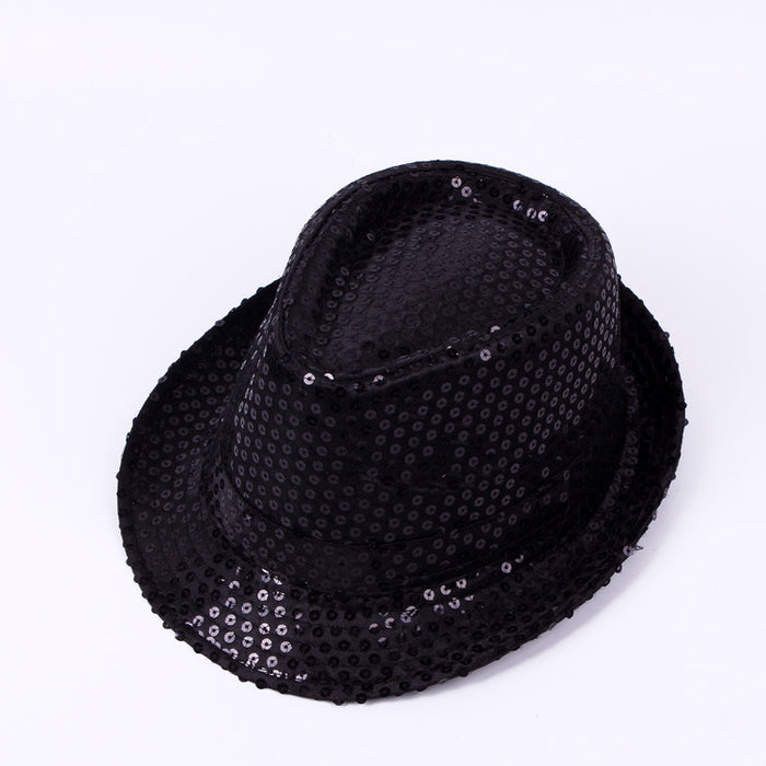 Wholesale Adult Hats Performance Sequined Hats Stage Dance Children's Hats Children's Day Hats Parent-child Hats JDC-FH-DG006