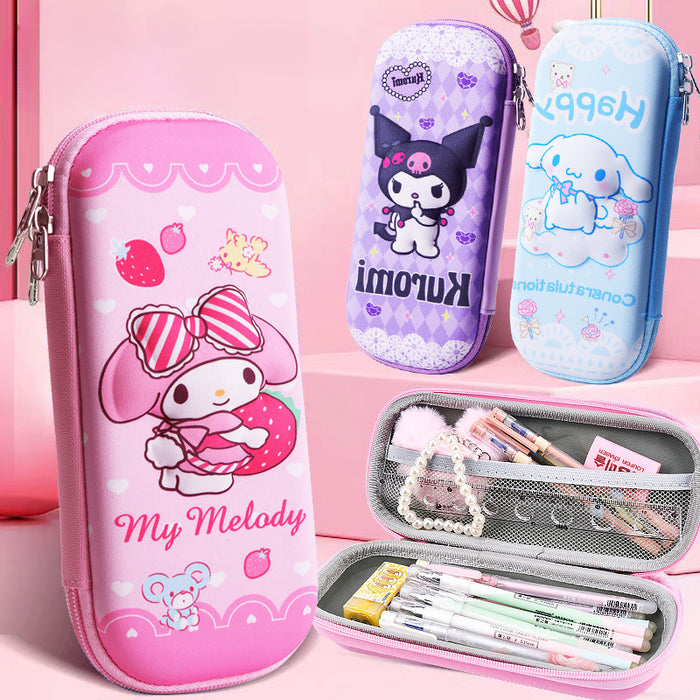 Wholesale 3D Children Cartoon Large Capacity Leather Pencil Case JDC-PC-QQBB004