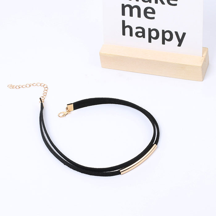 Wholesale Double Leather Necklace JDC-NE-YiRan005
