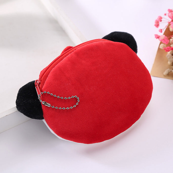 Wholesale Plush Cute Coin Purse Cartoon Fabric Women's Key Bag Coin Bag JDC-WT-SM001