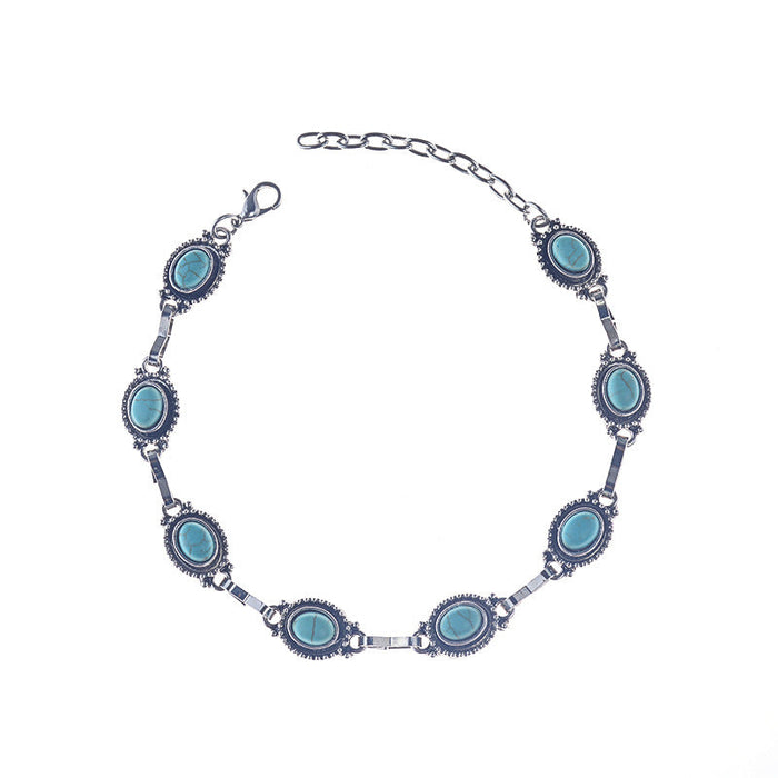 Wholesale Alloy Turquoise Anklet JDC-AS-DN005