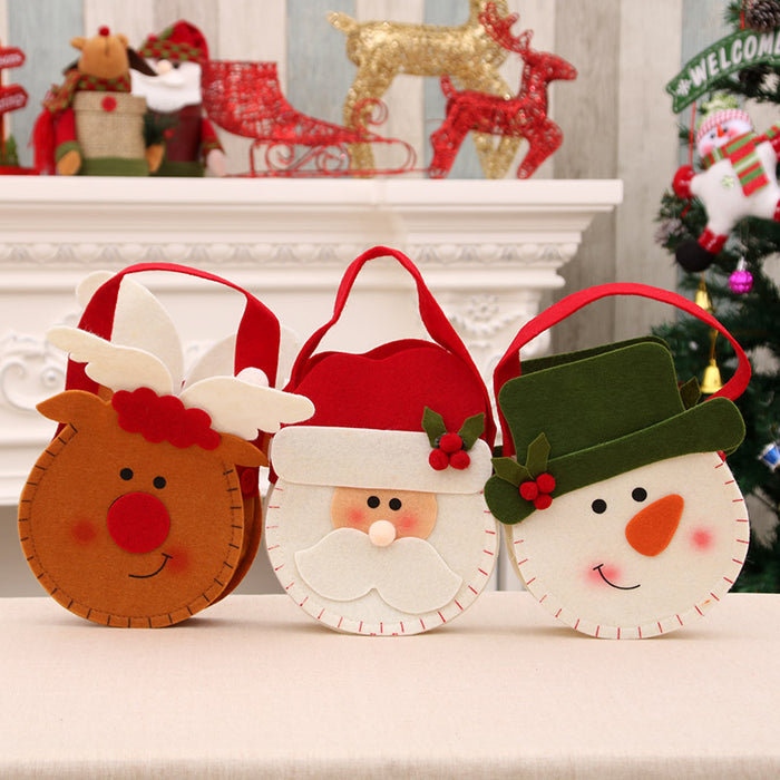 Wholesale Christmas Gift Bag Candy Bag Non-Woven Christmas Apple Gift Bag Christmas Decoration